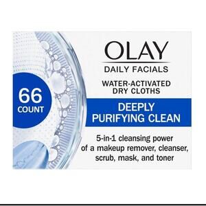 Olay Daily Facials, Deeply Purifying Clean, 5-in-1 Cleansing Wipes with Power of